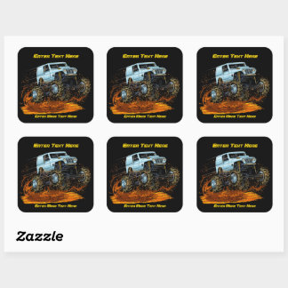 Sticker Carré Personnaliser Véhicule Tout Terrain 4 X 4 de Enlis