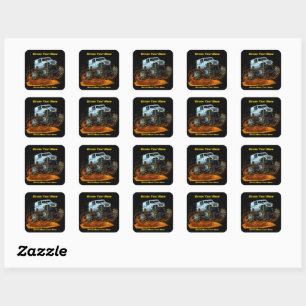 Sticker Carré Personnaliser Véhicule Tout Terrain 4 X 4 de Mud B