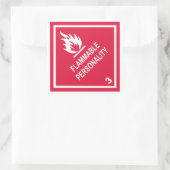 Sticker Carré Personnalité inflammable (Sac)