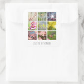 Sticker Carré Personnalized Text and Photo Collage (Sac)