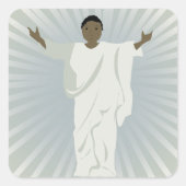 Sticker Carré Personne Religieuse Aux Armes Extendues (Devant)