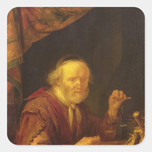 Sticker Carré Peser l'or (Devant)