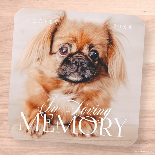 Sticker Carré Pet Memorial Love Memory Simple Photo moderne
