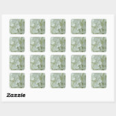 Sticker Carré Pétales d'Hydrangée Blanche (Feuille)