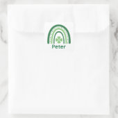 Sticker Carré Peter Nom Clover Boho Arc-en-ciel (Sac)