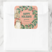 Sticker Carré Peter Rabbit | Joyeux Noël de (Sac)