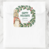 Sticker Carré Peter Rabbit | Joyeux Noël de (Sac)