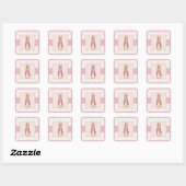 Sticker Carré Peter the Rabbit Check & Floral pattern (Feuille)
