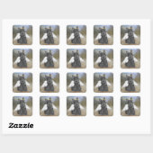 Sticker Carré Petit ange Scottie (Feuille)