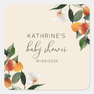 Sticker Carré petit baby shower