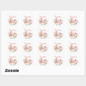 Sticker Carré Petit Baby shower rose Citrouille (Feuille)