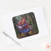 Sticker Carré Petit Chaperon Rouge (Enveloppe)