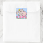 Sticker Carré petit chat mignon (Sac)