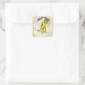 Sticker Carré Petit chien plus jeune (Sac)