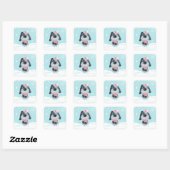 Sticker Carré Petit chiot, bébé (Feuille)