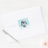 Sticker Carré Petit chiot, bébé (Enveloppe)