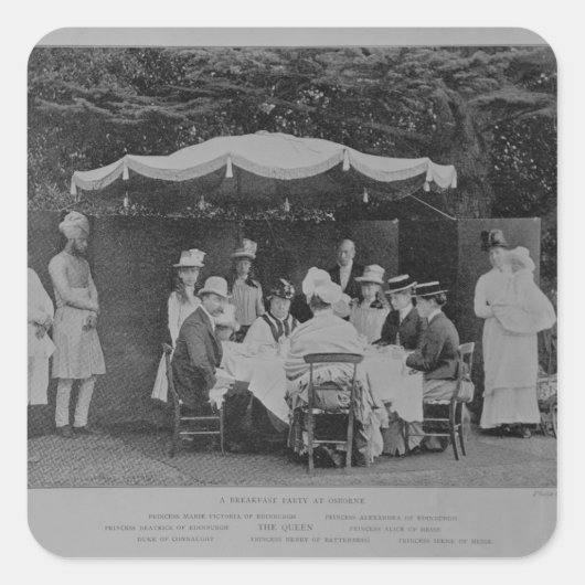 Sticker Carré Petit déjeuner à Osbourne (Devant)