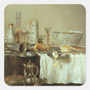 Sticker Carré Petit déjeuner Still Life, 1638