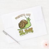 Sticker Carré Petit escargot rétro - Les fascistes sont minces (Enveloppe)