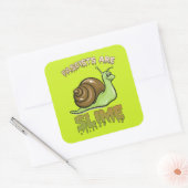 Sticker Carré Petit escargot rétro - Les fascistes sont minces (Enveloppe)