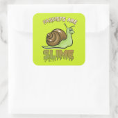 Sticker Carré Petit escargot rétro - Les fascistes sont minces (Sac)