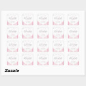 Sticker Carré Petit flocon d'hiver Baby Shower  (Feuille)