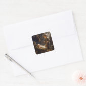 Sticker Carré Petit garçon jouant son tambour pour bébé en colèr (Enveloppe)