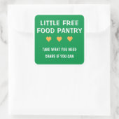 Sticker Carré Petit garde-manger gratuit (Sac)