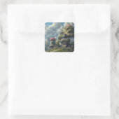 Sticker Carré Petit gnome, champignon (Sac)