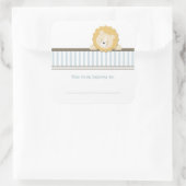 Sticker Carré Petit lion {Bleu} | Plaques (Sac)