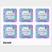 Sticker Carré petit motif de sirène (Feuille)