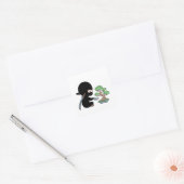 Sticker Carré Petit Ninja arrosage Bonsai Tree (Enveloppe)