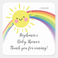 Petit rayon de soleil Baby shower Favoriser Sticke