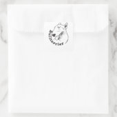 Sticker Carré Petit Taureau Terrier Cadeau Bully (Sac)