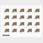 Sticker Carré Petit tigre de Sumatra 2 (Feuille)