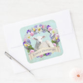 Sticker Carré Petite agneau Pâques (Enveloppe)