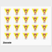 Sticker Carré Petite fille (Feuille)