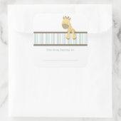 Sticker Carré Petite girafe {Turquoise} | Plaques (Sac)