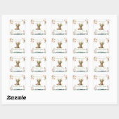 Sticker Carré Petite grenouille Froggie 1er anniversaire (Feuille)