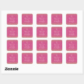 Sticker Carré Petite Parties scintillant rose or belle citation (Feuille)