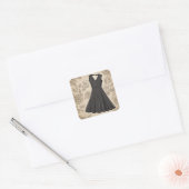 Sticker Carré Petite robe noire classique (LBD) (Enveloppe)