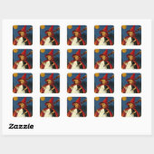 Sticker Carré Petite sorcière (Feuille)