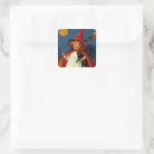 Sticker Carré Petite sorcière (Sac)