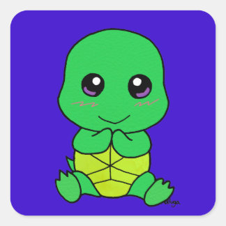 Sticker Carré Petite tortue