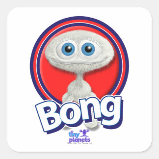 Sticker Carré Petites Planètes Bong - Quoi ?