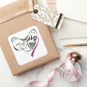 Sticker Carré Petites Portes, Grand Amour.