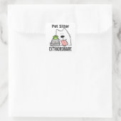 Sticker Carré Petits animaux attendent Sitter Extraordinaire (Sac)
