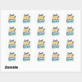 Sticker Carré Petits pas vous font avancer (Feuille)