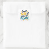 Sticker Carré Petits pas vous font avancer (Sac)