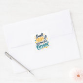 Sticker Carré Petits pas vous font avancer (Enveloppe)
